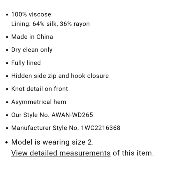 NWT Alexander Wang Rose Printed Satin Slip Sun Dress with Twist Knot Det… - Picture 12 of 12